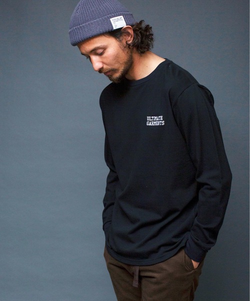 Magine(マージン)の「"ULTIMATE GARMENTS"C/N L/S:胸刺繍入り クルーネック ロングスリーブ TEEシャツ(Tシャツ/カットソー・メンズ・ホワイト/ブラック/グレー/オリーブ・44/46/48)」の5枚目の写真