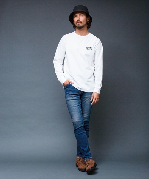 Magine(マージン)の「"ULTIMATE GARMENTS"C/N L/S:胸刺繍入り クルーネック ロングスリーブ TEEシャツ(Tシャツ/カットソー・メンズ・ホワイト/ブラック/グレー/オリーブ・44/46/48)」の6枚目の写真