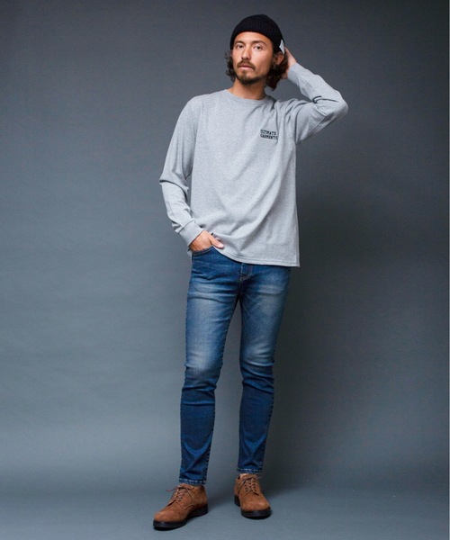 Magine(マージン)の「"ULTIMATE GARMENTS"C/N L/S:胸刺繍入り クルーネック ロングスリーブ TEEシャツ(Tシャツ/カットソー・メンズ・ホワイト/ブラック/グレー/オリーブ・44/46/48)」の7枚目の写真