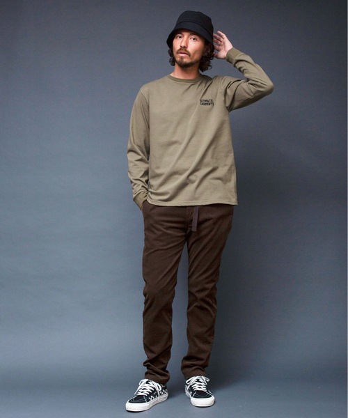Magine(マージン)の「"ULTIMATE GARMENTS"C/N L/S:胸刺繍入り クルーネック ロングスリーブ TEEシャツ(Tシャツ/カットソー・メンズ・ホワイト/ブラック/グレー/オリーブ・44/46/48)」の11枚目の写真