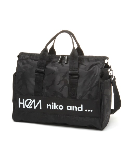 HeM（ヘム）の「【HeM(ヘム)】コラボロゴボストンバッグ（ボストンバッグ・レディース・ブラック/ベージュ/その他1・FREE/0）」の3枚目の写真