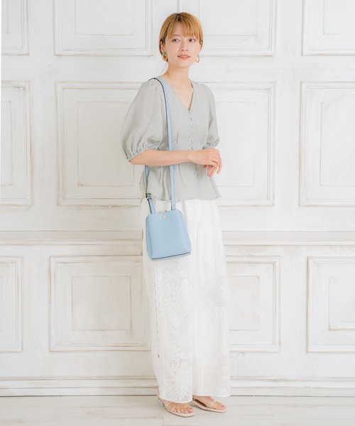 BASE（ベース）の「ミニショルダーバッグ ミニバッグ（ショルダーバッグ・レディース・ブラック/ベージュ/ブルー/アイボリー/イエロー/グレー/グリーン/ボルドー/ライトブルー/マスタード/ダークグレー/ブラウン・FREE）」の13枚目の写真