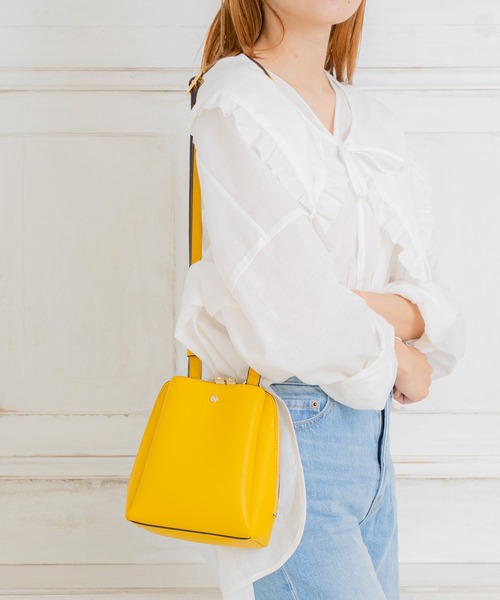 BASE（ベース）の「ミニショルダーバッグ ミニバッグ（ショルダーバッグ・レディース・ブラック/ベージュ/ブルー/アイボリー/イエロー/グレー/グリーン/ボルドー/ライトブルー/マスタード/ダークグレー/ブラウン・FREE）」の16枚目の写真