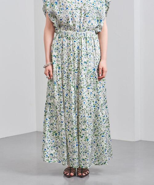 SACRA（サクラ）の「＜SACRA（サクラ）＞プリント ティアード マキシスカート（スカート・レディース・オフホワイト・38）」の7枚目の写真