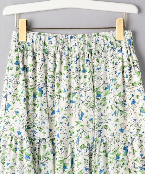 SACRA（サクラ）の「＜SACRA（サクラ）＞プリント ティアード マキシスカート（スカート・レディース・オフホワイト・38）」の9枚目の写真