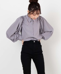 WEGO | WEGO/ギャザースリーブブラウス(シャツ/ブラウス)