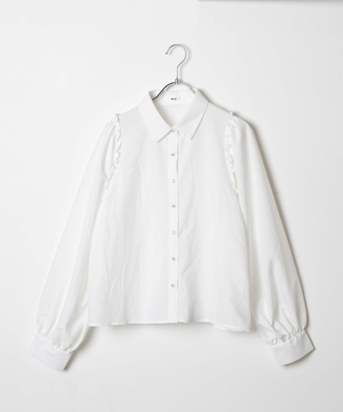 WEGO(ウィゴー)の「WEGO/ギャザースリーブブラウス(シャツ/ブラウス・レディース・ホワイト/ライトパープル・FREE)」の19枚目の写真