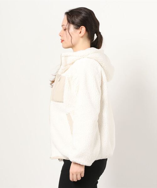 AS KNOW AS PINKY（アズノゥアズピンキー）の「◎ボアフーディ中綿ブルゾン（ブルゾン・レディース・ブラック/ベージュ/アイボリー/モカ・FREE）」の5枚目の写真