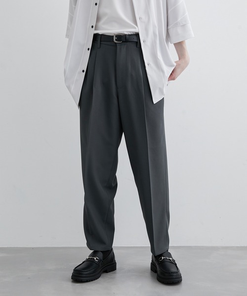 JUNRED（ジュンレッド）の「ライトスルーイージーワイドパンツ（スラックス・メンズ・ブラック/ベージュ/ブラウン/ブルー系その他4/グリーン系その他/チャコールグレー/ホワイト系その他/ブルー系その他・S/M/L）」の12枚目の写真