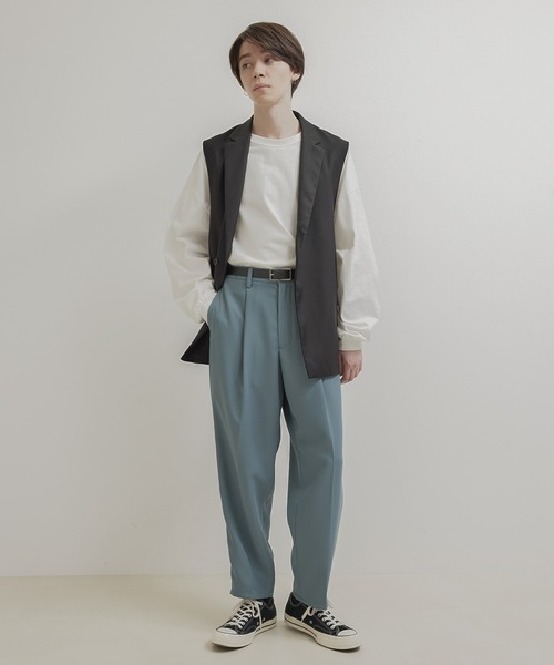 セール】ライトスルーイージーワイドパンツ（スラックス）｜JUNRED