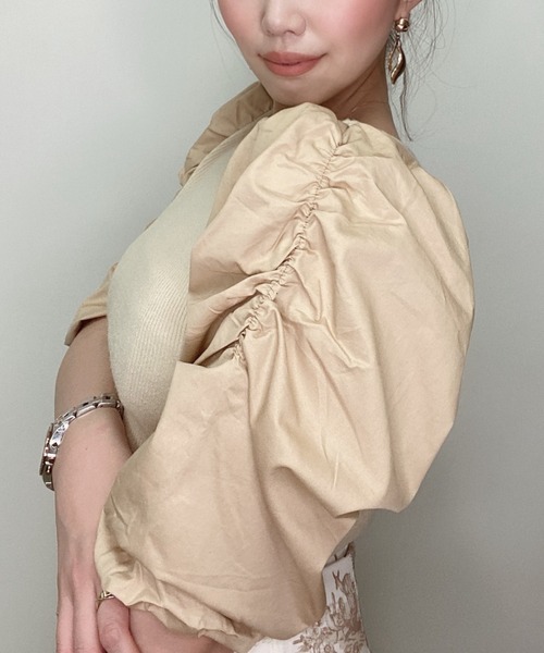 eimy istoire - eimy ギャザースリーブコンビニット エイミーイストワール eimy istoire ギャザースリーブコンビ