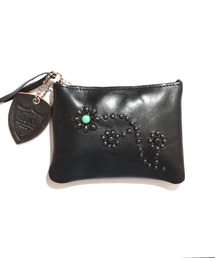 HTC BLACK（エイチティーシーブラック）の「HTC BLACK/エイチティーシーブラック FLOWER POUCH WALLET ポーチ/財布 ウォレット 革小物（財布・メンズ）」