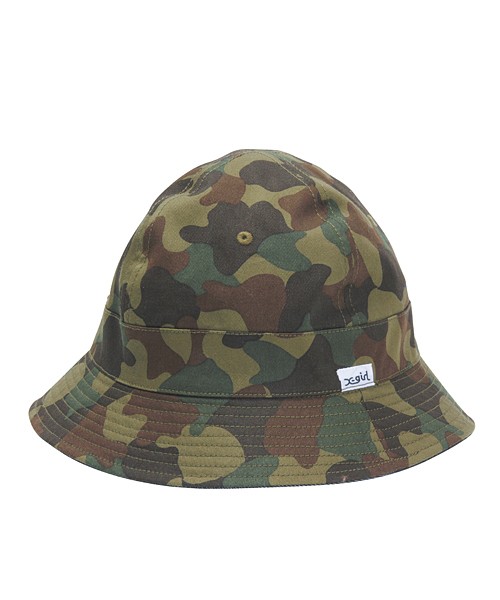 X-girl（エックスガール）の「【Soup.6月号掲載】REVERSIBLE BELL HAT（ハット・レディース・カモフラージュ/ベージュ/ネイビー・ONE SIZE）」の7枚目の写真