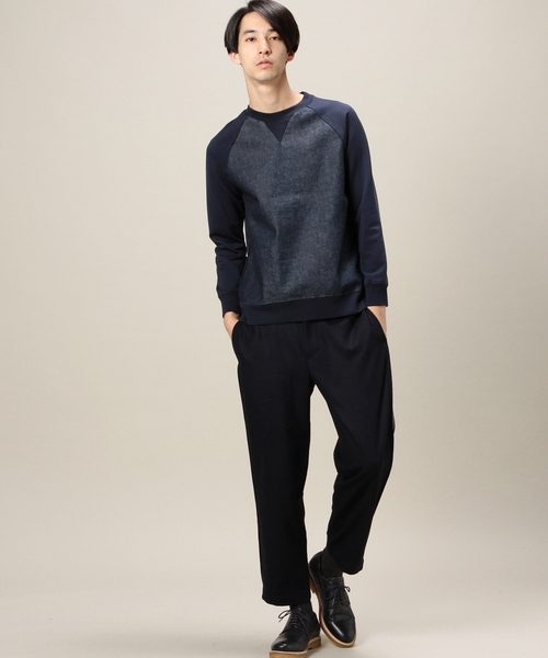 BEAUTY&YOUTH UNITED ARROWS(ビューティーアンドユースユナイテッドアローズ)の「BY デニム×スウェット クルーネック ◆(スウェット・メンズ・ネイビー・LARGE/SMALL/MEDIUM/X-LARGE)」の8枚目の写真