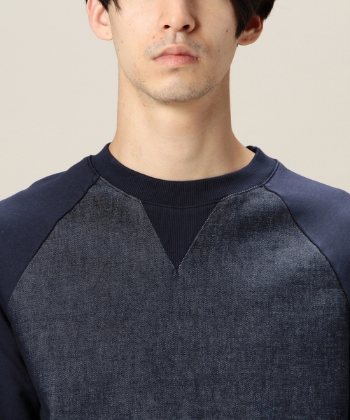 BEAUTY&YOUTH UNITED ARROWS(ビューティーアンドユースユナイテッドアローズ)の「BY デニム×スウェット クルーネック ◆(スウェット・メンズ・ネイビー・LARGE/SMALL/MEDIUM/X-LARGE)」の9枚目の写真