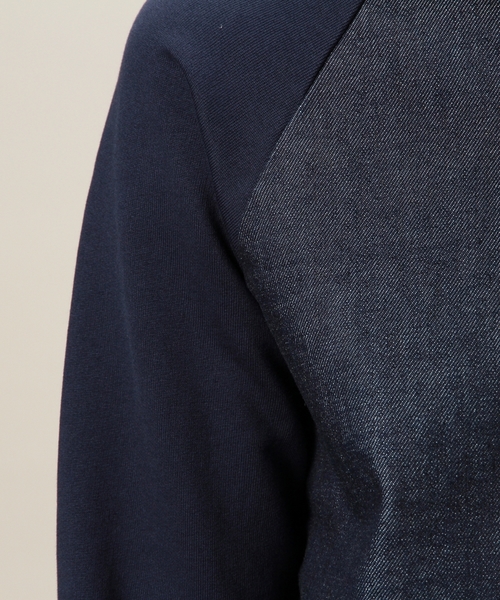 BEAUTY&YOUTH UNITED ARROWS(ビューティーアンドユースユナイテッドアローズ)の「BY デニム×スウェット クルーネック ◆(スウェット・メンズ・ネイビー・LARGE/SMALL/MEDIUM/X-LARGE)」の3枚目の写真