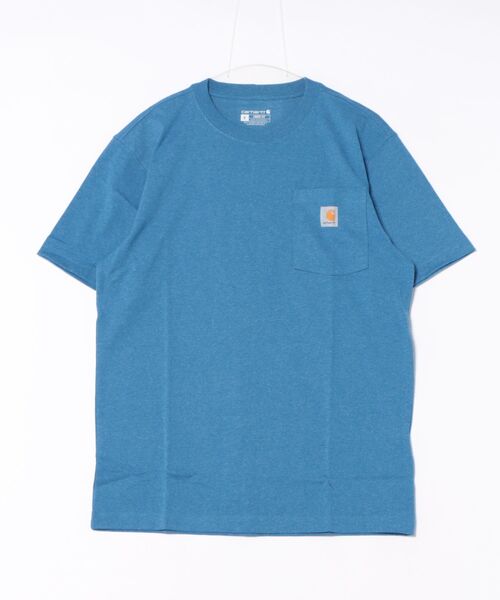 Carhartt（カーハート）の「Carhartt / カーハート/半袖TEE Workwear PKShort Sleeve T-Shirt CTK87（Tシャツ/カットソー・メンズ・チャコールグレー/ブラック/ネイビー/グレー/ブルー/グリーン/ブルーグレー/レッド系その他/ホワイト/ライトブルー/ブラウン/ダークネイビー/ライム/ライトピンク/グリーン系その他/ライトグリーン/キャメル・SMALL/MEDIUM/LARGE/X-LARGE）」の11枚目の写真
