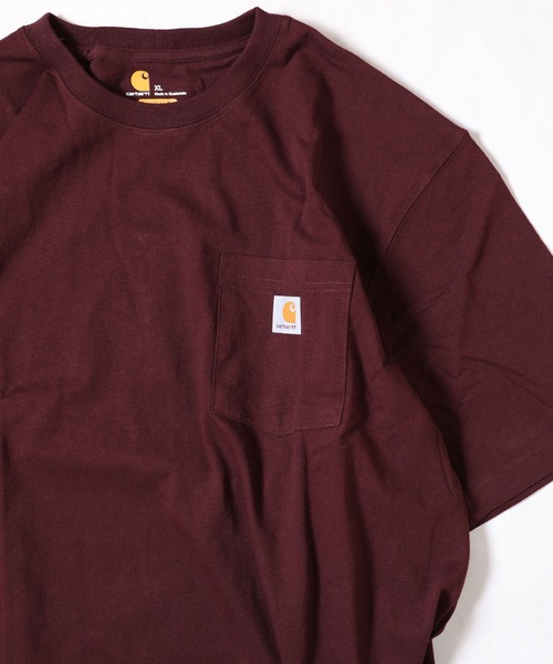 Carhartt（カーハート）の「Carhartt / カーハート/半袖TEE Workwear PKShort Sleeve T-Shirt CTK87（Tシャツ/カットソー・メンズ・チャコールグレー/ブラック/ネイビー/グレー/ブルー/グリーン/ブルーグレー/レッド系その他/ホワイト/ライトブルー/ブラウン/ダークネイビー/ライム/ライトピンク/グリーン系その他/ライトグリーン/キャメル・SMALL/MEDIUM/LARGE/X-LARGE）」の17枚目の写真