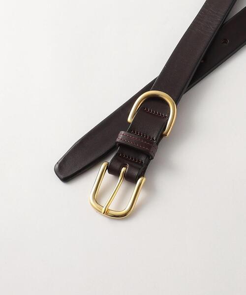 Steven Alan(スティーブンアラン)の「<TORY LEATHER>LEATHER BACKLE BELT/ベルト(ベルト・レディース・ダークブラウン/ブラック・28/30)」の3枚目の写真