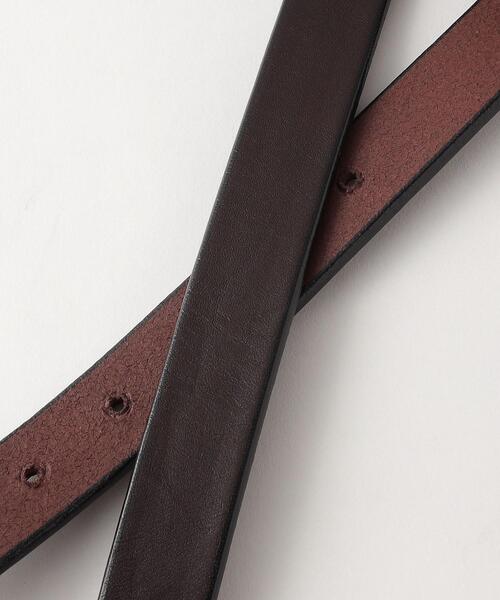 Steven Alan(スティーブンアラン)の「<TORY LEATHER>LEATHER BACKLE BELT/ベルト(ベルト・レディース・ダークブラウン/ブラック・28/30)」の4枚目の写真