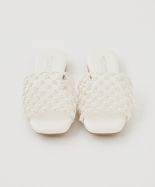 one after another NICE CLAUP（ワンアフターアナザーナイスクラップ）の「マクラメフラットサンダル（サンダル・レディース・ベージュ/アイボリー・LL/S/M/L）」の7枚目の写真