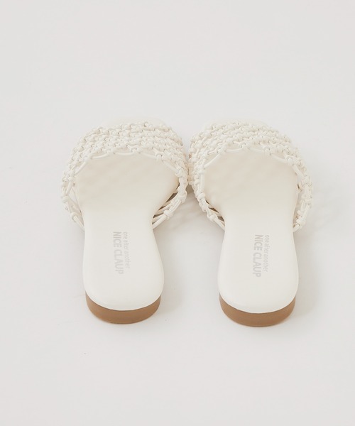 one after another NICE CLAUP（ワンアフターアナザーナイスクラップ）の「マクラメフラットサンダル（サンダル・レディース・ベージュ/アイボリー・LL/S/M/L）」の9枚目の写真