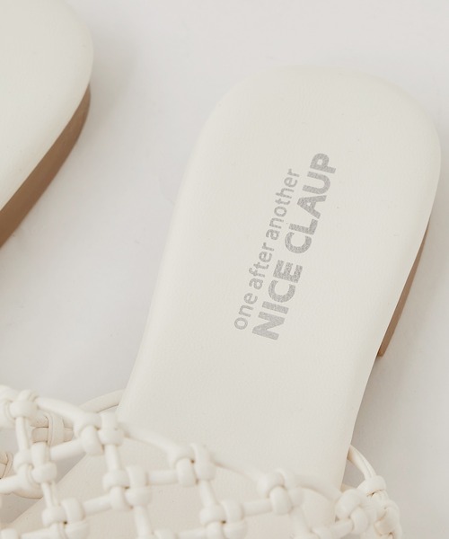one after another NICE CLAUP（ワンアフターアナザーナイスクラップ）の「マクラメフラットサンダル（サンダル・レディース・ベージュ/アイボリー・LL/S/M/L）」の5枚目の写真