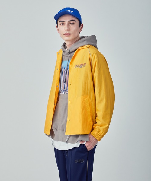 Not So Ape（ノットソーエイプ）の「Not so Apeコーチジャケット（ナイロンジャケット・メンズ・ベージュ/イエロー・MEDIUM/LARGE）」の20枚目の写真