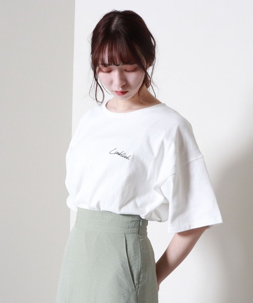 archives（アルシーヴ）の「プリントＢＩＧＴ（Tシャツ/カットソー・レディース・ベージュ/オフホワイト/ブルー・MEDIUM）」の4枚目の写真