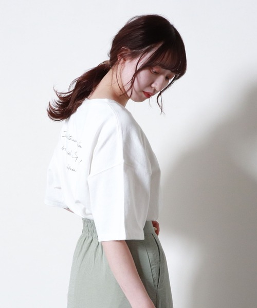 archives（アルシーヴ）の「プリントＢＩＧＴ（Tシャツ/カットソー・レディース・ベージュ/オフホワイト/ブルー・MEDIUM）」の5枚目の写真