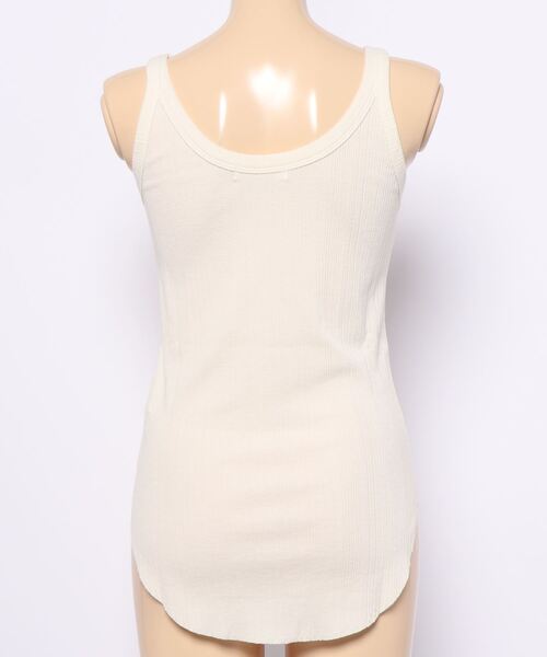 DouDou（ドゥドゥ）の「ランダムリブタンク（タンクトップ・レディース・カーキ/オフホワイト/ブラック/ライトグレー・FREE）」の5枚目の写真