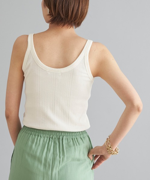 DouDou（ドゥドゥ）の「ランダムリブタンク（タンクトップ・レディース・カーキ/オフホワイト/ブラック/ライトグレー・FREE）」の20枚目の写真