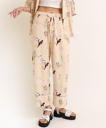 R3855 ラベンダープリントスリーピングパンツ