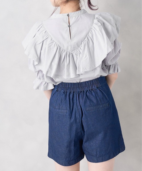 OLIVE des OLIVE(オリーブデオリーブ)の「ラッフルプチハイブラウス(シャツ/ブラウス・レディース・オフホワイト/アイボリー/ストライプ・FREE)」の11枚目の写真