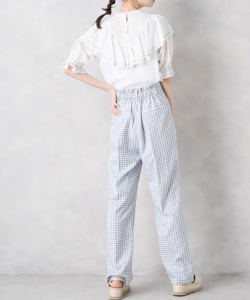 OLIVE des OLIVE(オリーブデオリーブ)の「ラッフルプチハイブラウス(シャツ/ブラウス・レディース・オフホワイト/アイボリー/ストライプ・FREE)」の21枚目の写真