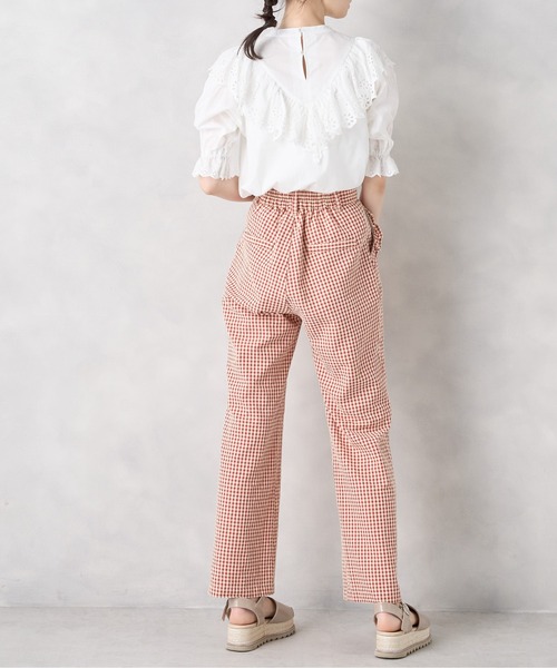 OLIVE des OLIVE(オリーブデオリーブ)の「ラッフルプチハイブラウス(シャツ/ブラウス・レディース・オフホワイト/アイボリー/ストライプ・FREE)」の7枚目の写真