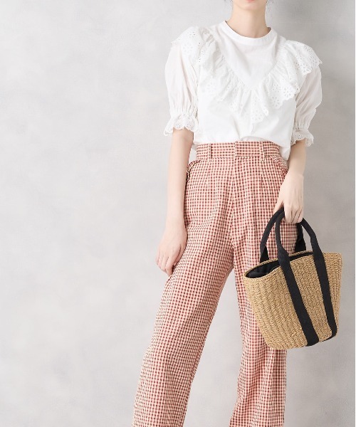 OLIVE des OLIVE(オリーブデオリーブ)の「ラッフルプチハイブラウス(シャツ/ブラウス・レディース・オフホワイト/アイボリー/ストライプ・FREE)」の13枚目の写真