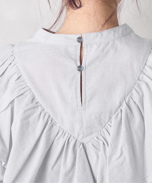 OLIVE des OLIVE(オリーブデオリーブ)の「ラッフルプチハイブラウス(シャツ/ブラウス・レディース・オフホワイト/アイボリー/ストライプ・FREE)」の20枚目の写真