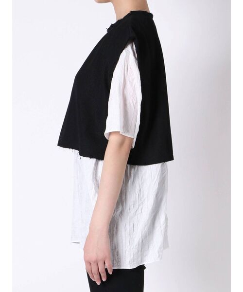 EMODA(エモダ)の「レイヤーバルキートップ(Tシャツ/カットソー・レディース・ベージュ/ブラック/ネイビー/アイボリー・FREE)」の11枚目の写真