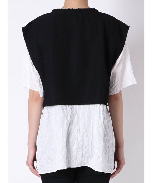 EMODA(エモダ)の「レイヤーバルキートップ(Tシャツ/カットソー・レディース・ベージュ/ブラック/ネイビー/アイボリー・FREE)」の12枚目の写真