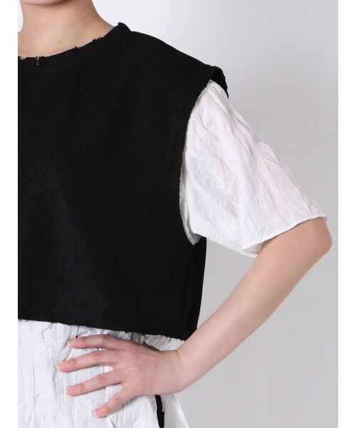 EMODA(エモダ)の「レイヤーバルキートップ(Tシャツ/カットソー・レディース・ベージュ/ブラック/ネイビー/アイボリー・FREE)」の14枚目の写真