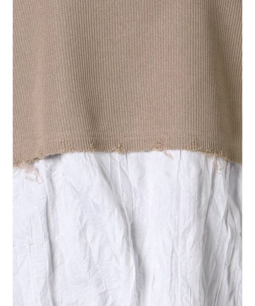 EMODA(エモダ)の「レイヤーバルキートップ(Tシャツ/カットソー・レディース・ベージュ/ブラック/ネイビー/アイボリー・FREE)」の18枚目の写真