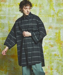 MAISON SPECIAL | 《ユニセックスアイテム》シアーチェックエクストラプライムオーバーショートスリーブシャツ 【MAISON SPECIAL/メゾンスペシャル】(シャツ/ブラウス)