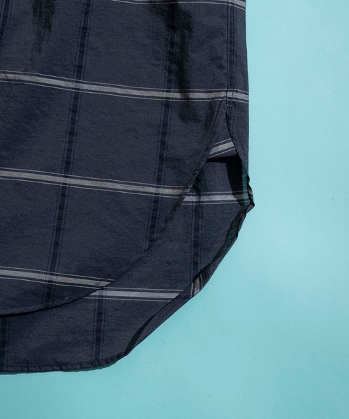 MAISON SPECIAL（メゾンスペシャル）の「《ユニセックスアイテム》シアーチェックエクストラプライムオーバーショートスリーブシャツ 【MAISON SPECIAL/メゾンスペシャル】（シャツ/ブラウス・メンズ・オフホワイト/ブラック/グレー・0/1/2）」の5枚目の写真