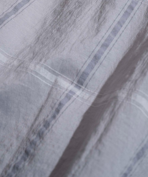 MAISON SPECIAL（メゾンスペシャル）の「《ユニセックスアイテム》シアーチェックエクストラプライムオーバーショートスリーブシャツ 【MAISON SPECIAL/メゾンスペシャル】（シャツ/ブラウス・メンズ・オフホワイト/ブラック/グレー・0/1/2）」の9枚目の写真