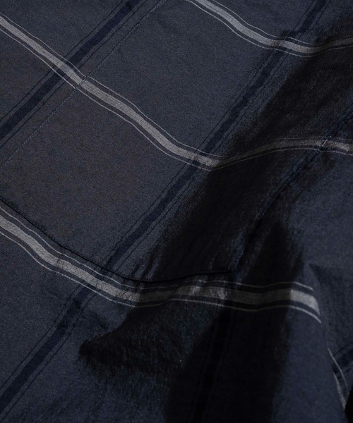 MAISON SPECIAL（メゾンスペシャル）の「《ユニセックスアイテム》シアーチェックエクストラプライムオーバーショートスリーブシャツ 【MAISON SPECIAL/メゾンスペシャル】（シャツ/ブラウス・メンズ・オフホワイト/ブラック/グレー・0/1/2）」の6枚目の写真