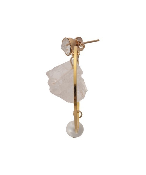 WILLSELECTION(ウィルセレクション)の「【felice】アシメトリーストーンピアス(イヤリング・レディース・オフホワイト・FREE)」の4枚目の写真