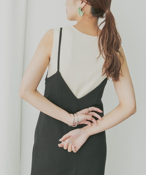 KBF+（ケービーエフプラス）の「KBF+　ノースリーブニットプルオーバー（ニット/セーター・レディース・ブルー系その他/ベージュ/ブラック・ONE）」の2枚目の写真