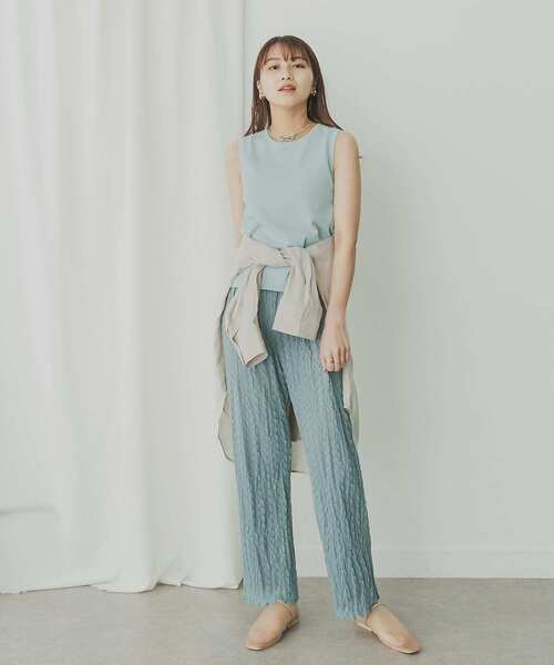 KBF+（ケービーエフプラス）の「KBF+　ノースリーブニットプルオーバー（ニット/セーター・レディース・ブルー系その他/ベージュ/ブラック・ONE）」の7枚目の写真