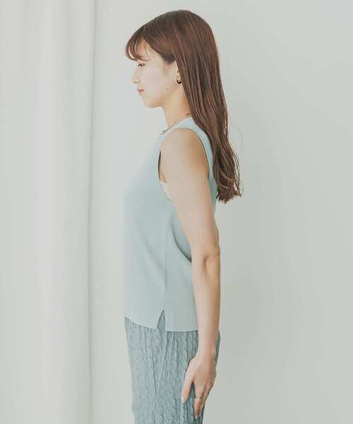 KBF+（ケービーエフプラス）の「KBF+　ノースリーブニットプルオーバー（ニット/セーター・レディース・ブルー系その他/ベージュ/ブラック・ONE）」の11枚目の写真